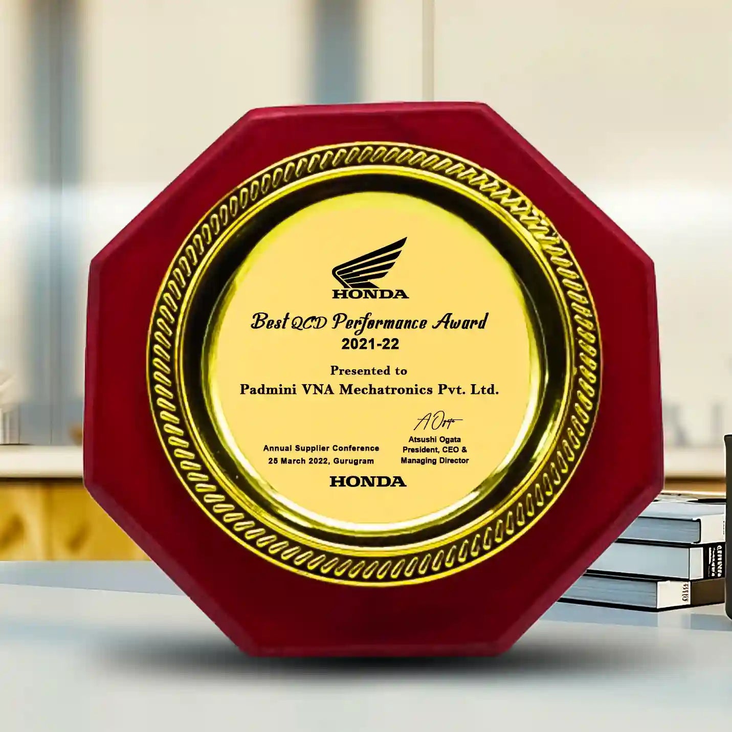 Corporate Gold Crests with MDF case